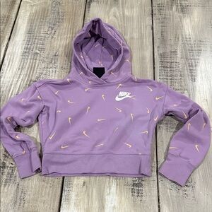 Nike Kids Lavender Hoodie with Orange Accents